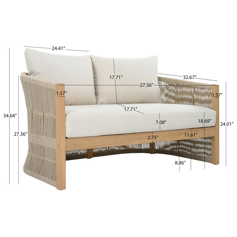 Causeuse Bella, Taupe