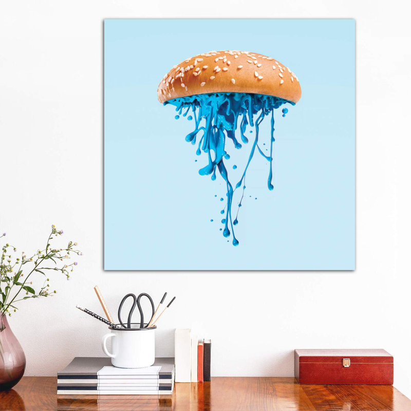 Jelly Burger by Paul Fuentes - Print on Canvas, No Framed, 45.72 cm H x 45.72 cm W x 1.91 cm D