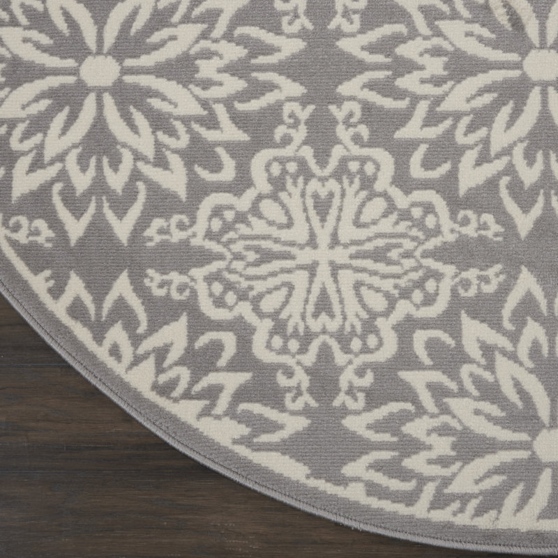 Guilian Floral Indoor Rug, Round 5'3"