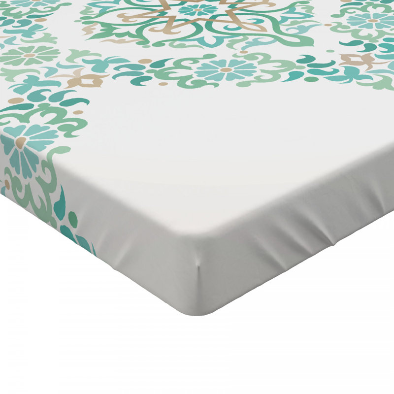 Microfiber Floral Fitted Sheet, Full Fitted Sheet