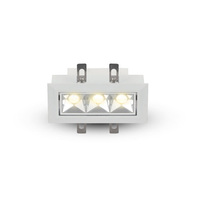 Rubik 3-Light Integrated LED ETL Certified Adjustable Recessed Downlight with Trim, Beam Angle 34