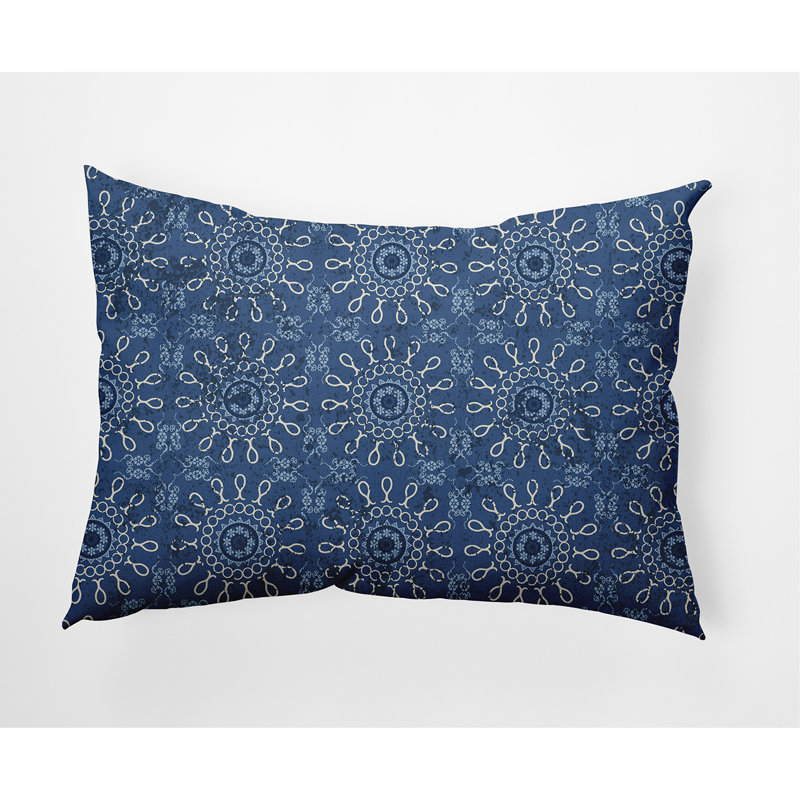  Coussin lombaire intérieur / extérieur Sun Tile, Bleu