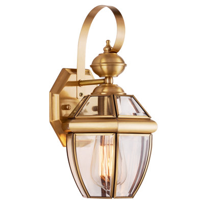 Lanterne murale d'extérieur en verre biseauté Dinin H 13,2 po