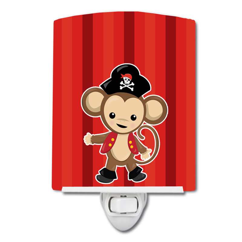 Pirate Monkey Ceramic Night Light