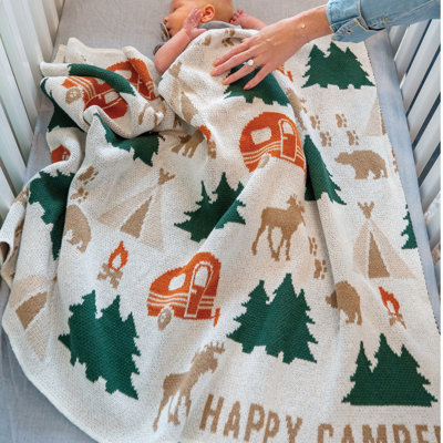 In2Green Baby Outdoor Adventure Knit Throw Multi color