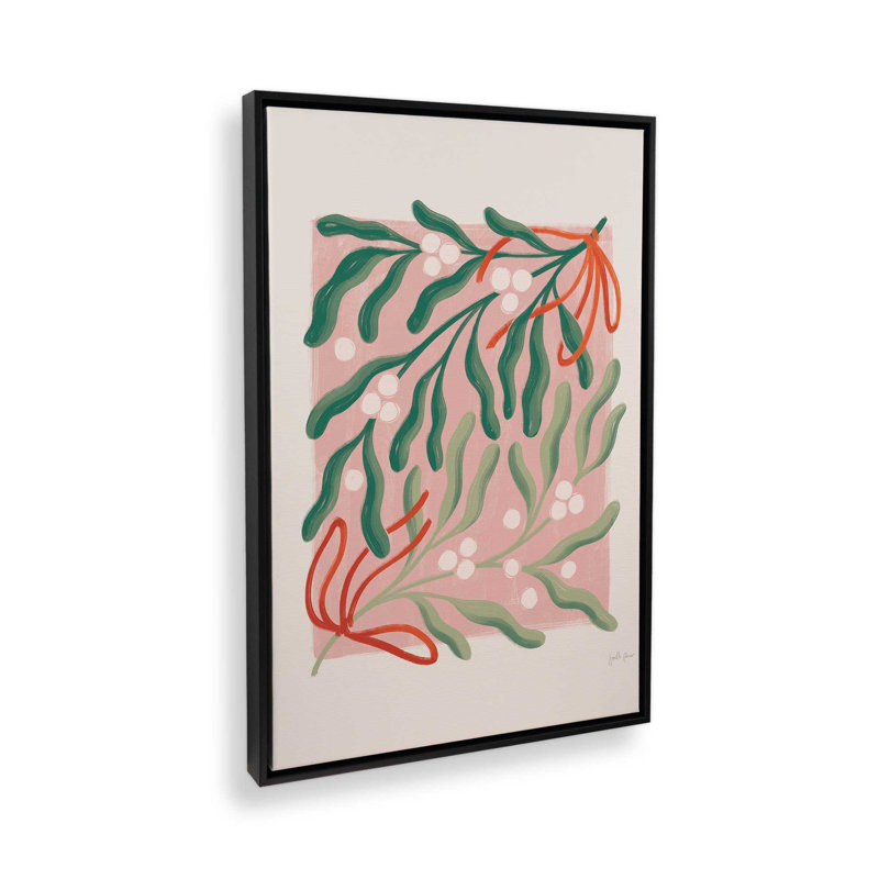 «Christmas Greenery I», reproduction sur toile, Cadre noir, 12.75" H x 8.75" W x 1.75" D