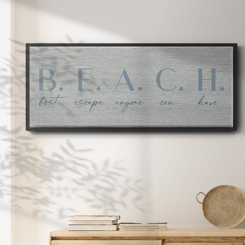 Best Escape- Framed Canvas, 20" H x 50" W