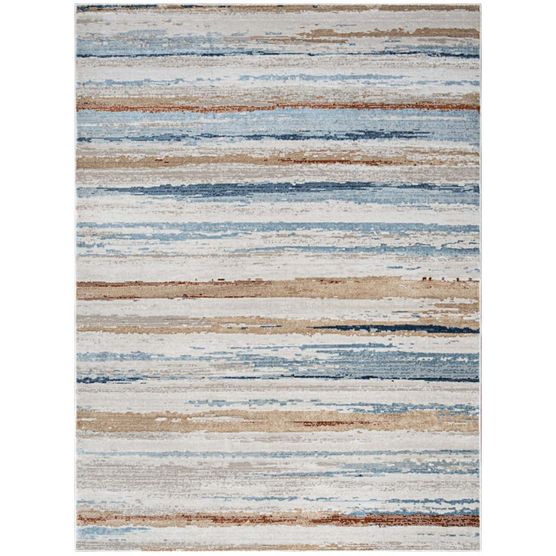 Striped Area Rug, Rectangle 5'3" x 7'3"