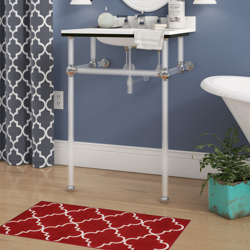 Pieds de lavabo console en laiton Kingston Templeton, Chrome poli