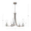 Lustre contemporain à 5 lumières en nickel brossé Devonshire-621635096