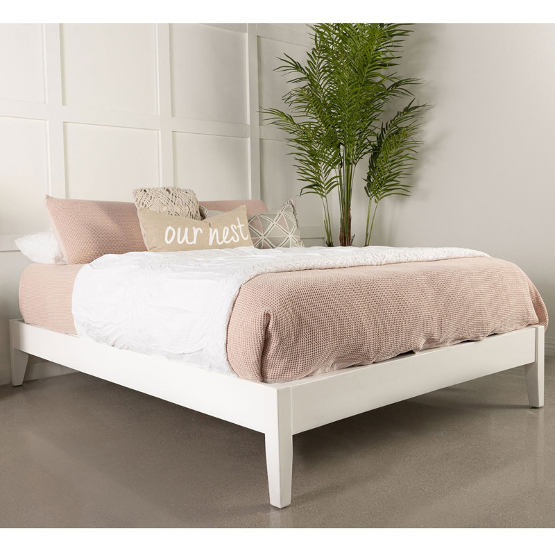 Lit plateforme universel Hounslow, Blanc, Très grand lit