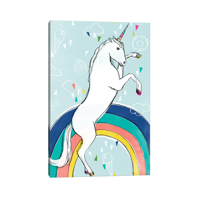 Funky Fun I by June Erica Vess - Wrapped Canvas Gallery-Wrapped Canvas Giclée, 20.32 cm H x 30.48 cm W
