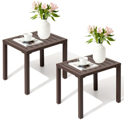 Table d'appoint rectangulaire en aluminium