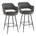 Similicuir gris / cadre noir