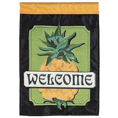 Flag Welcome Pineapple 13x18