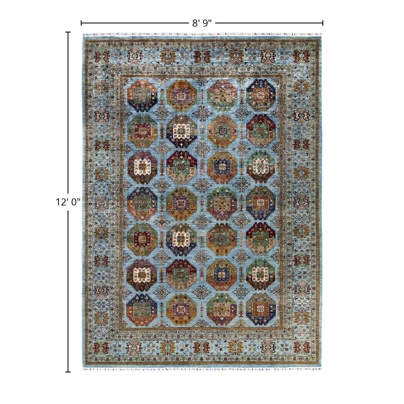 One-of-a-Kind Rectangle 8'9" X 12' Hand Knotted Area Rug