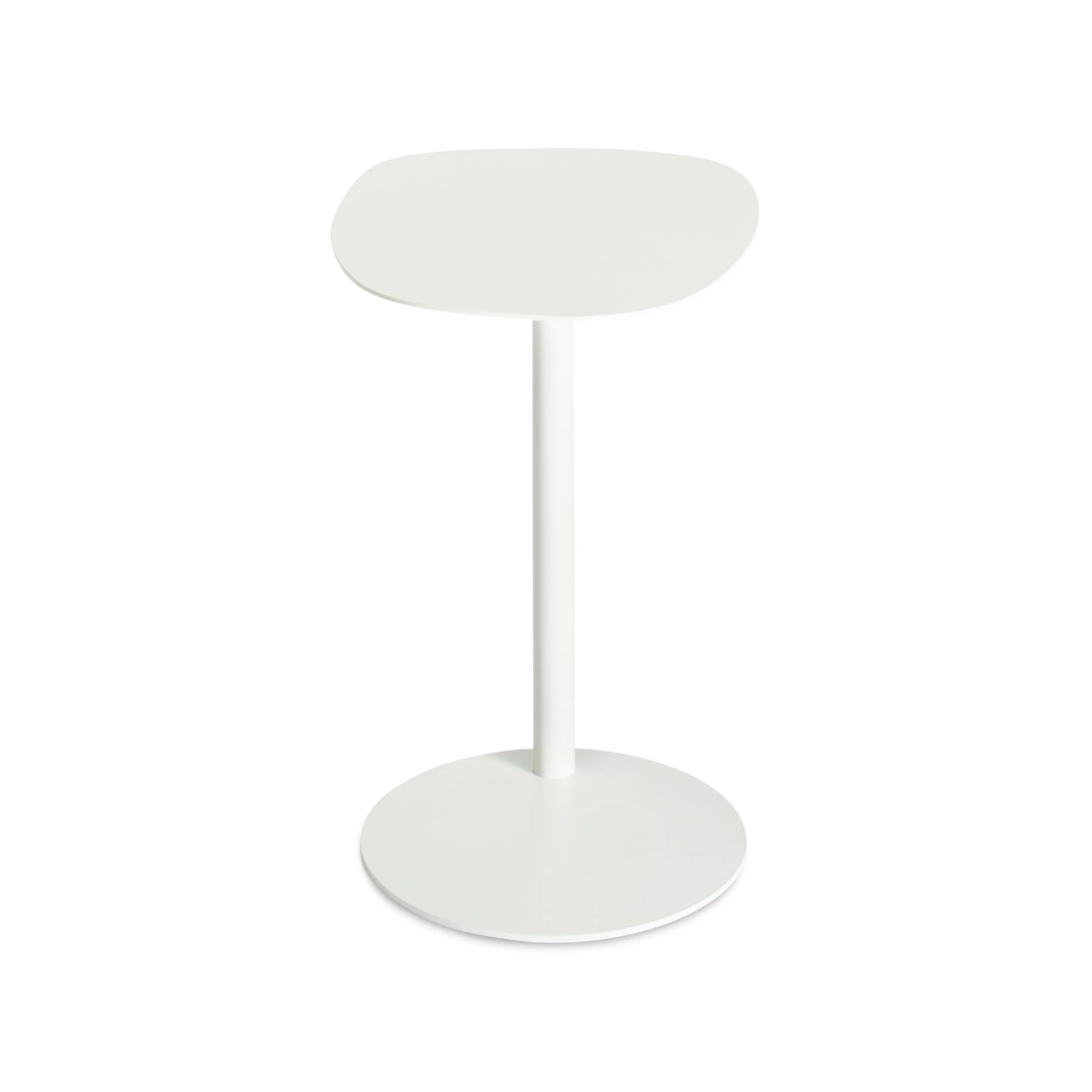 Swole Single End Table, White, 25" H x 20" W x 15" D