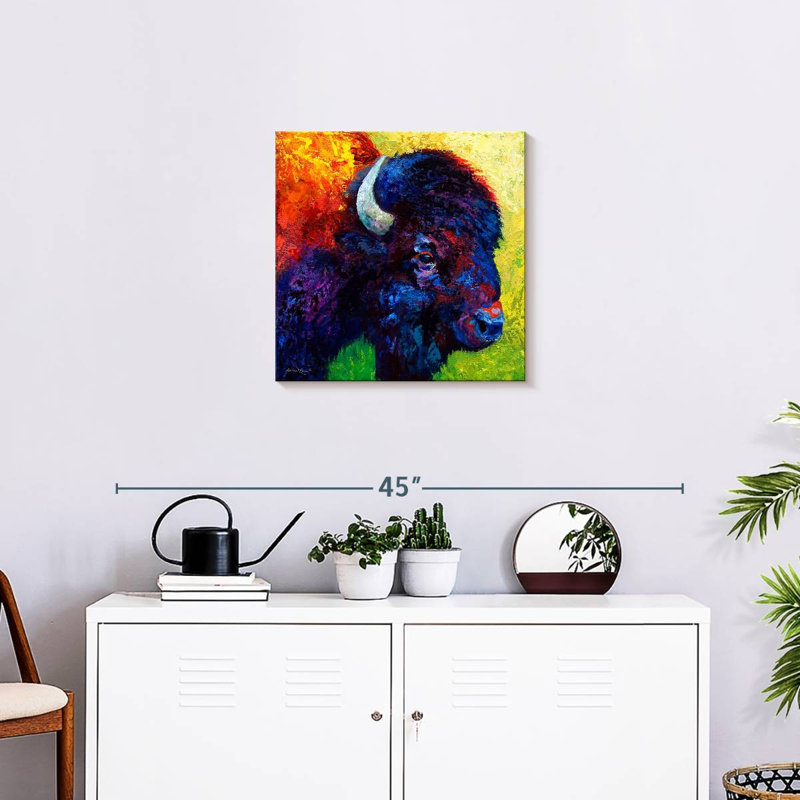 Brampt Bison Head III, 20" H x 20" W