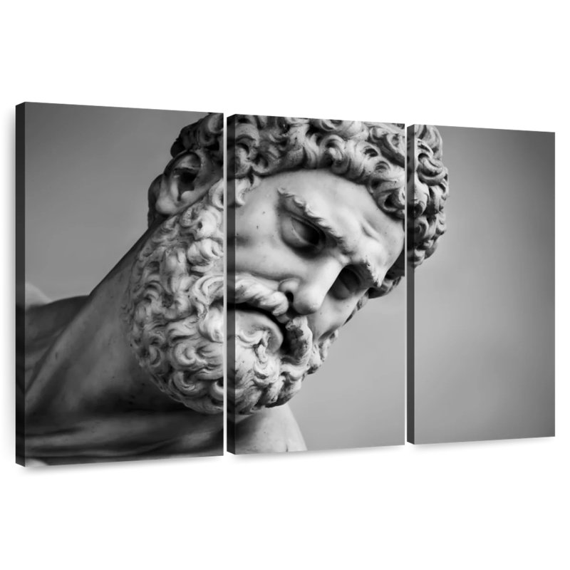 Sculpture Leisha Hercule antique, H 14 po x l 23 po