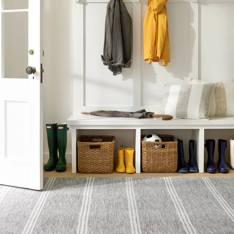Malta Grey Machine Printed Washable Rug, Rectangle 2' x 3'