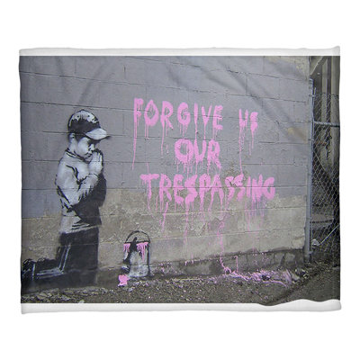 Banksy Sewn Throw Blanket