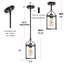 Luminaire suspendu 1 lumière en faux bois rustique pour îlot de cuisine