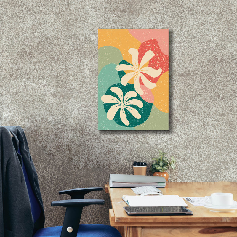 Art mural sur toile Winston Porter «Abstract Flowers» par Andreas Magnusson, H 26 po x l 18 po x P 0,75 po