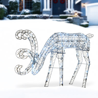 Crystal Bead Deer Lighted Display