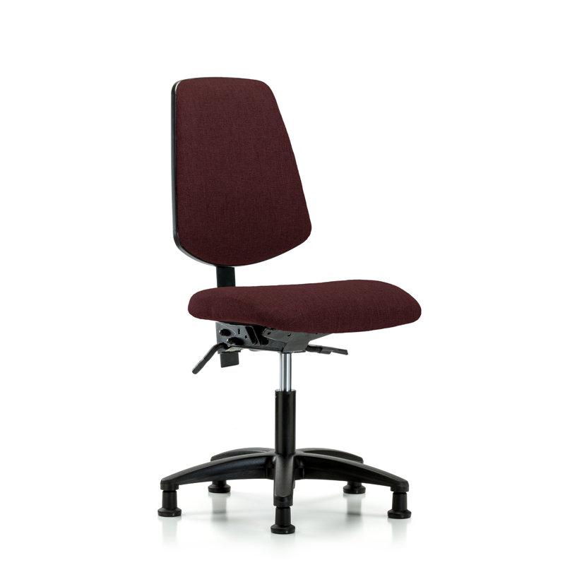 Task Chair, Burgundy, Glides