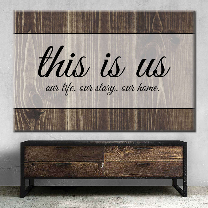 This Is Us Typographie, impression sur toile, H 24 po x l 36 po x P 1,25 po