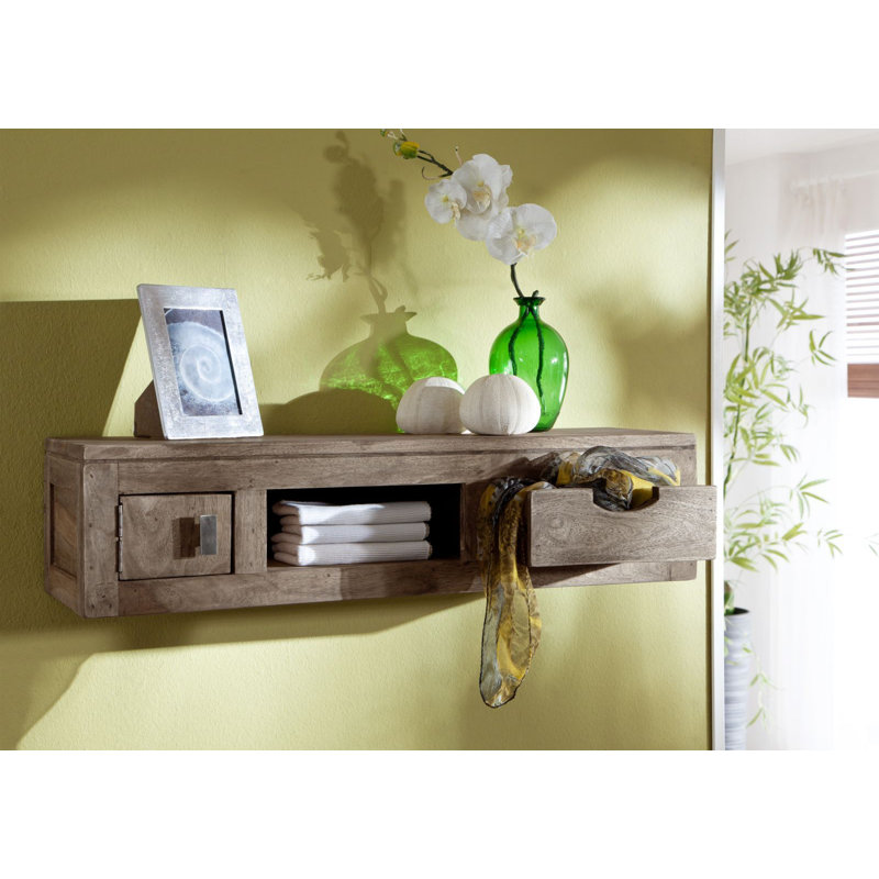 Nature Sheesham Solid Wood Floating Shelf