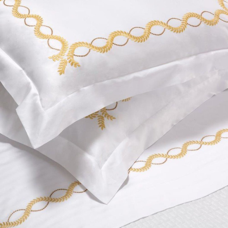 Broderie plate Diana, Drap plat pour lit simple