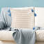 Housse de coussin décorative Fablewyn à bordure, contemporaine, faite à la main, 100 % coton-131260062-131260058