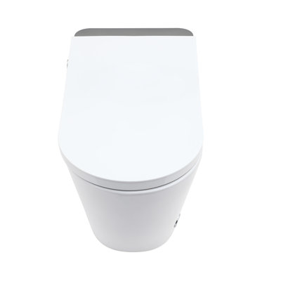 Advanced Smart Toilet Bidet - Auto Flush, Heated Seat, Warm Water Wash, Led Display, Color With Functionality Open & Close, Dryer, Night , Moving Washing