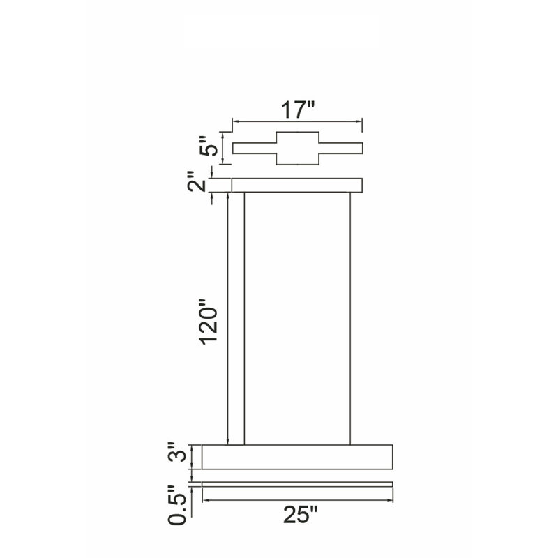 Integrated LED Linear Chandelier for Dining Rooms, Living Rooms, and Pool Tables, Black, 3" H x 25" W x 0.5" D