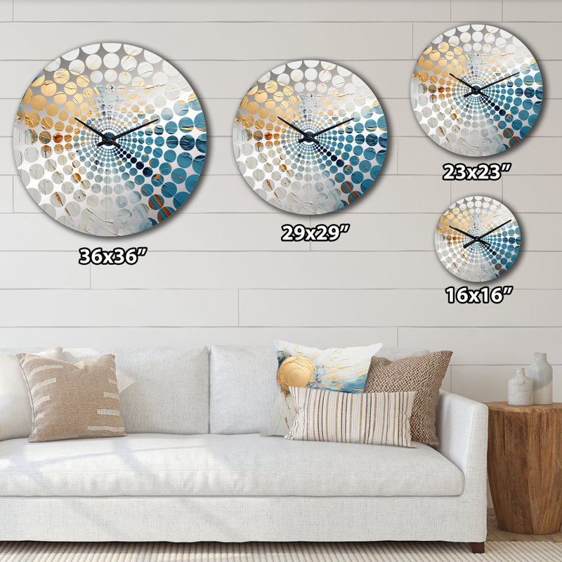 Abdulhadi - Horloge murale peinture abstraite, Petit