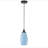 1-Dumb black dimmable blue glass pendant light