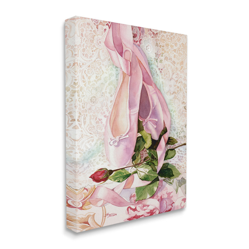 «Ballet Dance Shoes Lace» par Judy Koenig, impression sur toile tendue, H 20 po x l 16 po x P 1,5 po