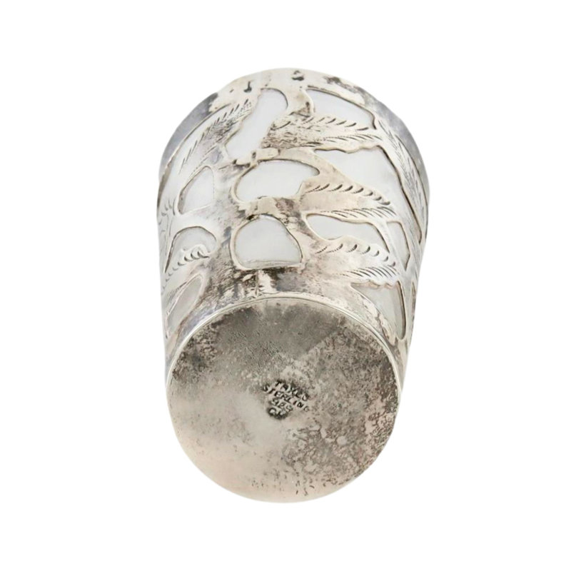 Taxco Mexican Sterline Silver Overlay Shot Glasses