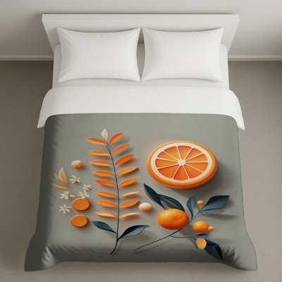 Housse de couette orange