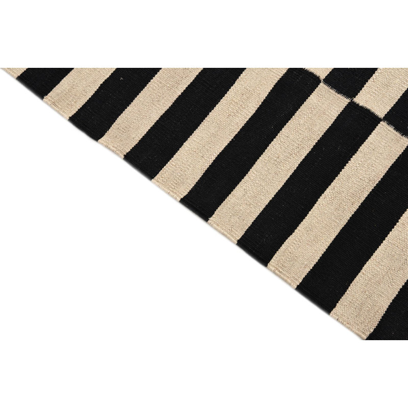 Tapis noir et blanc 3x5 Pinkerton