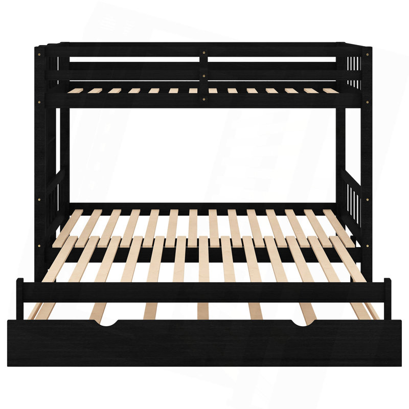 Twin Over Pull-Out Bunk Bed With Trundle, Espresso