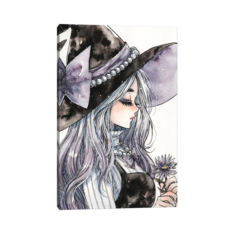 Lavender Witch by Cherriuki - Print on Canvas, 30.48 cm H x 45.72 cm W, Wrapped Canvas