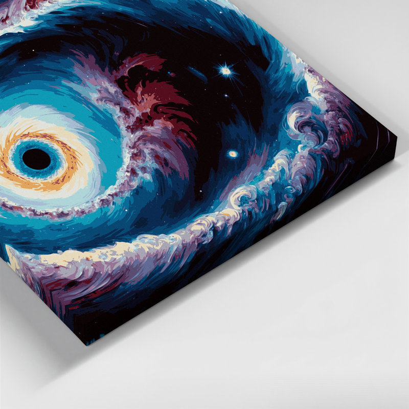 Art mural sur toile mauve Space Helix, H 12 po x l 12 po