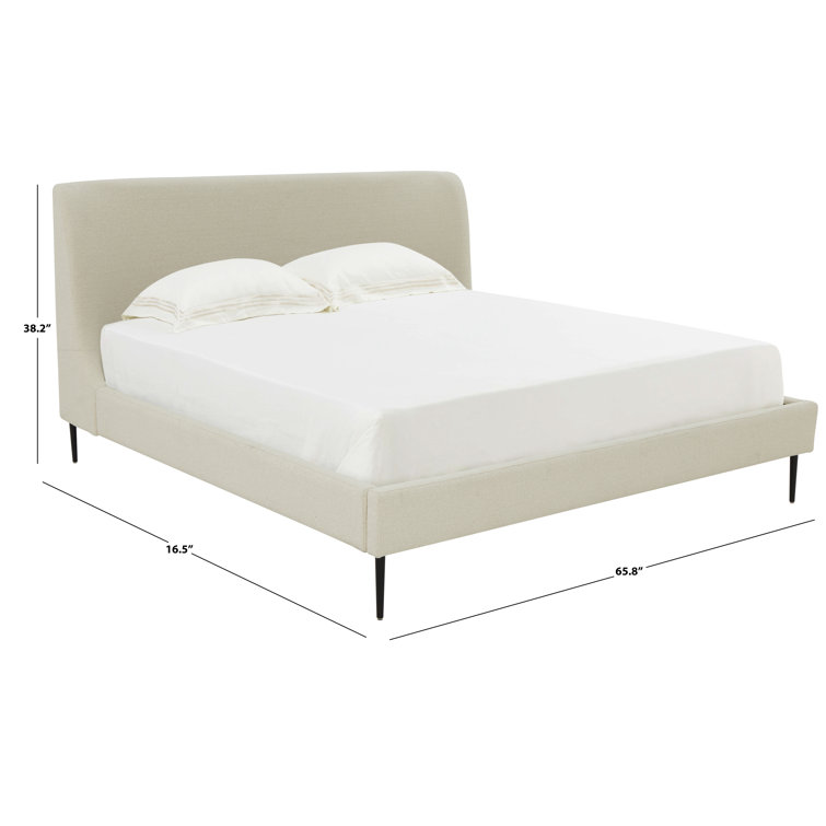 Venedy Upholstered Wingback Bed