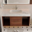 Meuble-lavabo flottant avec lavabo, meuble-lavabo mural avec 2 tiroirs à fermeture en douceur