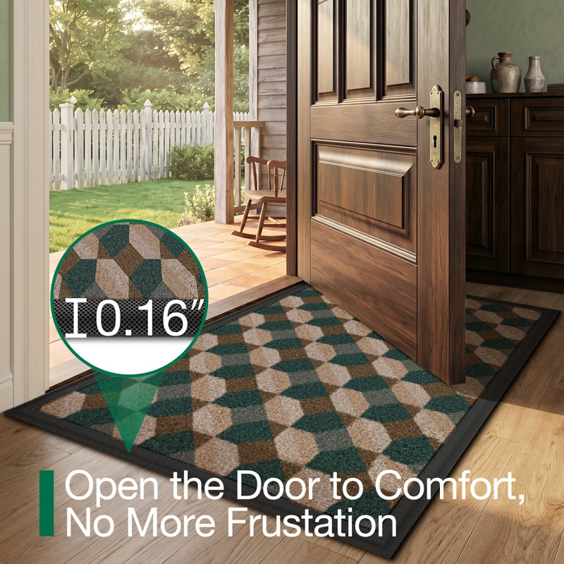 Tapis d'entrée intérieur ultra fin et antidérapant, 17" W x 30" L
