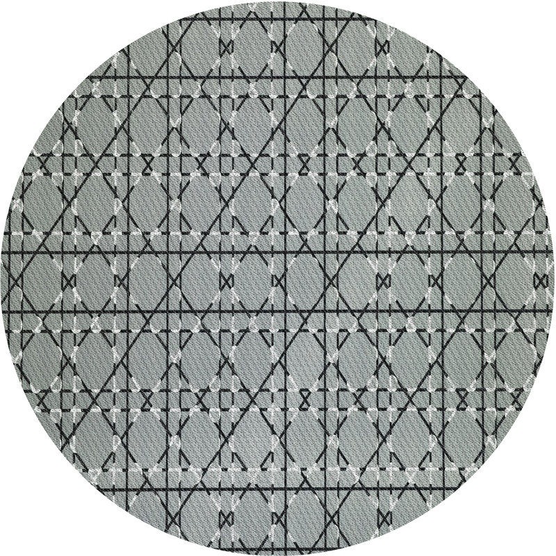 Marisela Geometric Indoor Rug, Round 8'