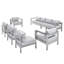 Ensemble de canapé modulaire d'extérieur en aluminium 7 pièces Shore Sunbrella-115591984