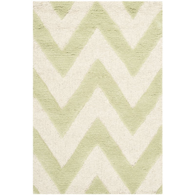 Sanyla Hand Tufted Wool Chevron Rug